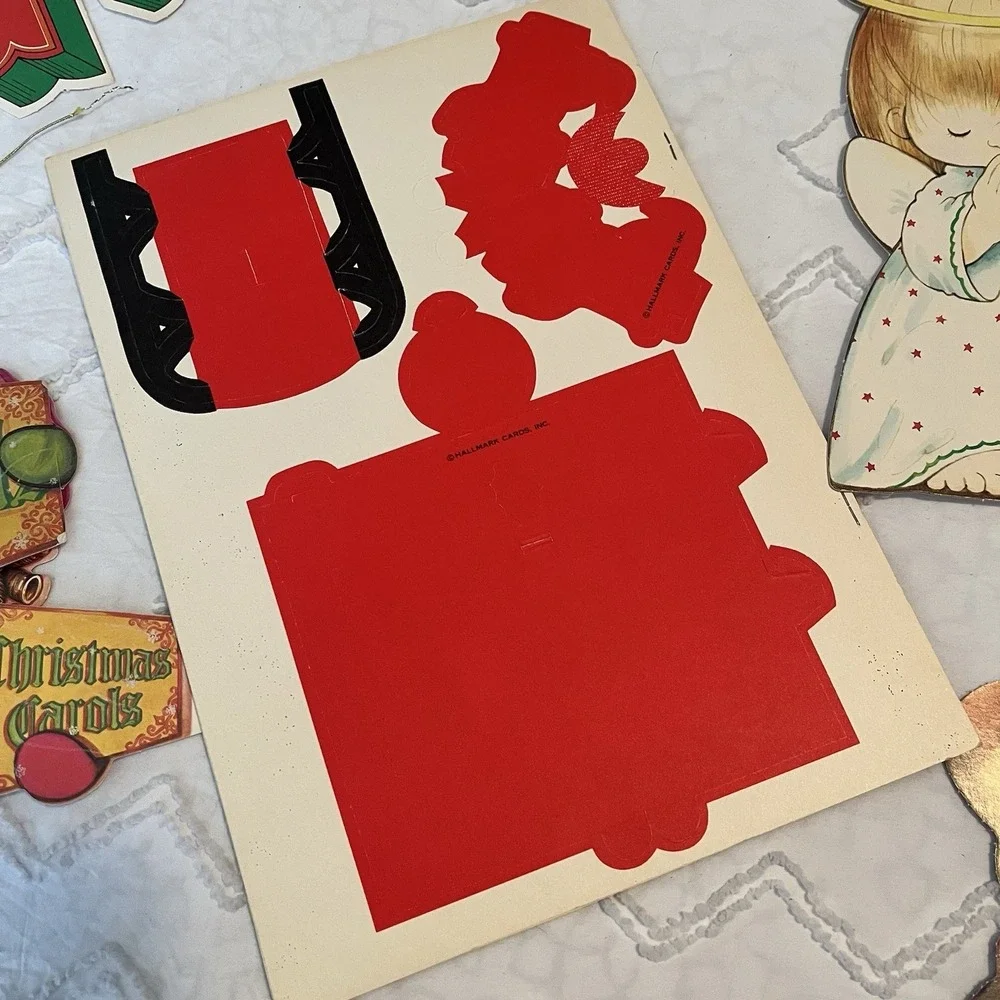 VTG‎ 80s Made In USA Die Cut & Honeycomb Christmas Decor Lot Tree Angels Bells